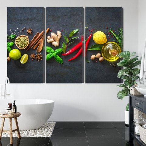 Obraz Wieloczęściowy Świeże Aromatyczne Przyprawy Obraz Wieloczęściowy Świeże Aromatyczne Przyprawy