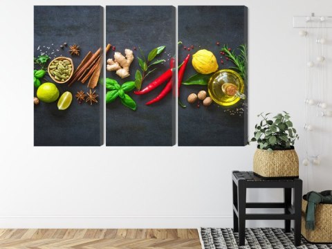 Obraz Wieloczęściowy Świeże Aromatyczne Przyprawy Obraz Wieloczęściowy Świeże Aromatyczne Przyprawy