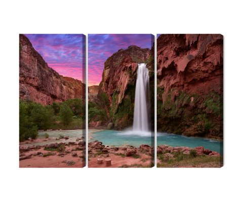 Obraz Wieloczęściowy Wodospady W Havasupai Obraz Wieloczęściowy Wodospady W Havasupai