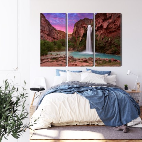 Obraz Wieloczęściowy Wodospady W Havasupai Obraz Wieloczęściowy Wodospady W Havasupai
