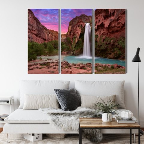 Obraz Wieloczęściowy Wodospady W Havasupai Obraz Wieloczęściowy Wodospady W Havasupai
