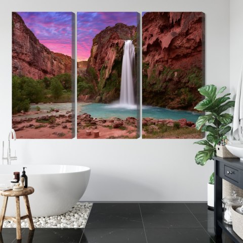 Obraz Wieloczęściowy Wodospady W Havasupai Obraz Wieloczęściowy Wodospady W Havasupai