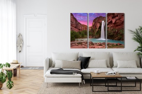 Obraz Wieloczęściowy Wodospady W Havasupai Obraz Wieloczęściowy Wodospady W Havasupai