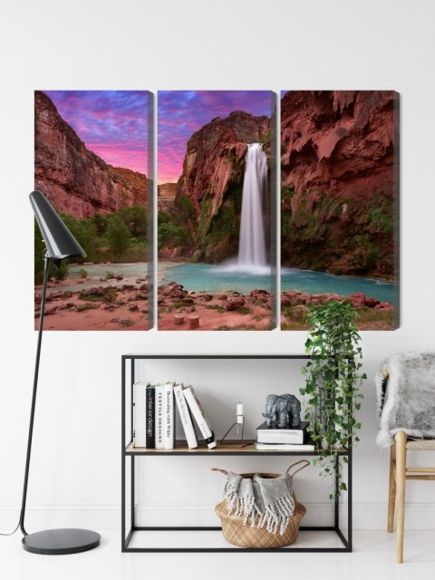 Obraz Wieloczęściowy Wodospady W Havasupai Obraz Wieloczęściowy Wodospady W Havasupai