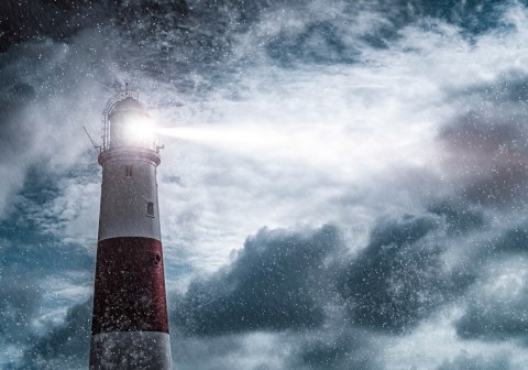 Obraz Na Płótnie Morze Śnieg I Latarnia Morska Obraz Na Płótnie Morze Śnieg I Latarnia Morska