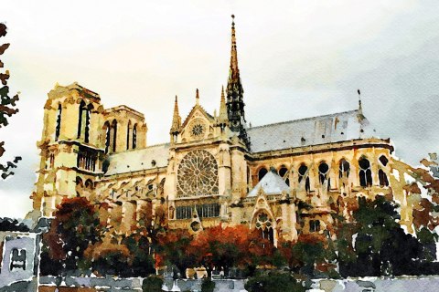 Obraz Na Płótnie Katedra Notre Dame Jak Malowana Obraz Na Płótnie Katedra Notre Dame Jak Malowana