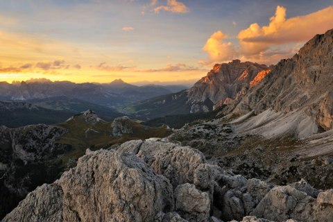Obraz Na Płótnie Pasmo Górskie Dolomity Obraz Na Płótnie Pasmo Górskie Dolomity