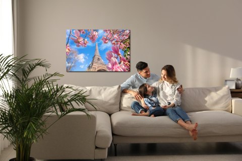 Obraz Na Płótnie Wieża Eiffla Pomiędzy Magnoliami Obraz Na Płótnie Wieża Eiffla Pomiędzy Magnoliami