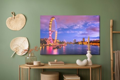 Obraz Na Płótnie London Eye O Wieczornej Porze Obraz Na Płótnie London Eye O Wieczornej Porze