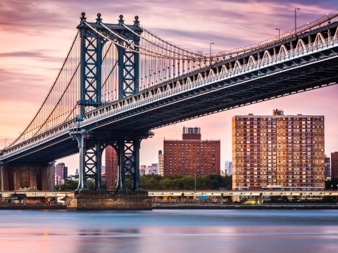Obraz Na Płótnie Most Manhattan Bridge, Nowy Jork Obraz Na Płótnie Most Manhattan Bridge, Nowy Jork