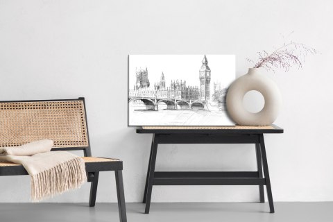 Obraz Na Płótnie Szkic Londyńskiej Panoramy Obraz Na Płótnie Szkic Londyńskiej Panoramy