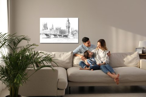 Obraz Na Płótnie Szkic Londyńskiej Panoramy Obraz Na Płótnie Szkic Londyńskiej Panoramy