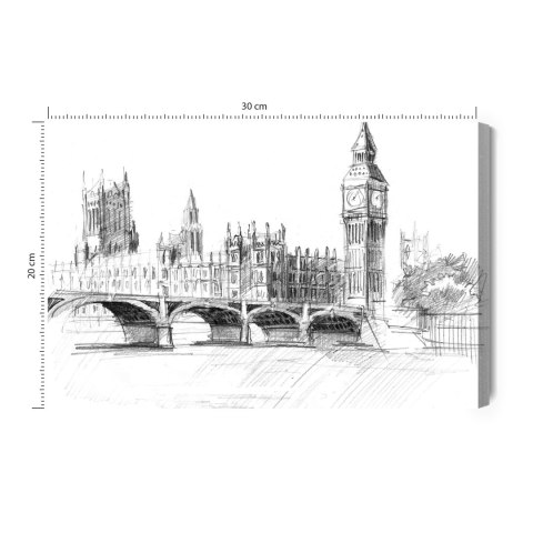Obraz Na Płótnie Szkic Londyńskiej Panoramy Obraz Na Płótnie Szkic Londyńskiej Panoramy