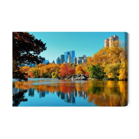 Obraz Na Płótnie Central Park Jesienią Obraz Na Płótnie Central Park Jesienią