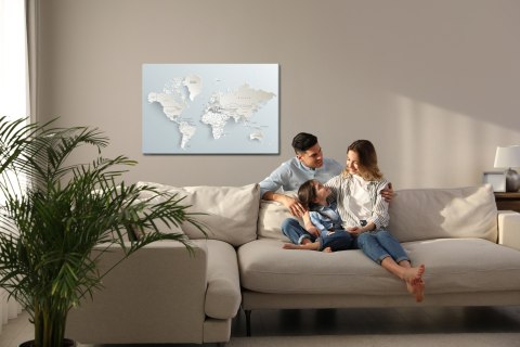 Obraz Na Płótnie Mapa Świata Z Efektem 3D Obraz Na Płótnie Mapa Świata Z Efektem 3D
