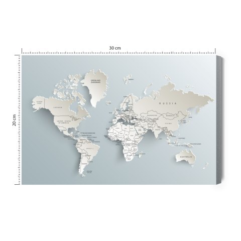 Obraz Na Płótnie Mapa Świata Z Efektem 3D Obraz Na Płótnie Mapa Świata Z Efektem 3D