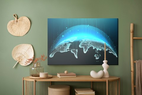Obraz Na Płótnie Modernistyczna Mapa Świata 3D Obraz Na Płótnie Modernistyczna Mapa Świata 3D