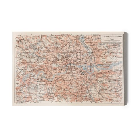 Obraz Na Płótnie Mapa Londynu I Okolic Obraz Na Płótnie Mapa Londynu I Okolic