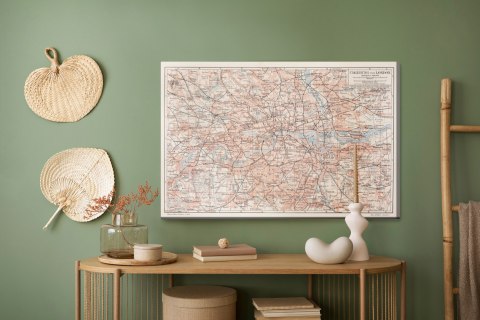 Obraz Na Płótnie Mapa Londynu I Okolic Obraz Na Płótnie Mapa Londynu I Okolic