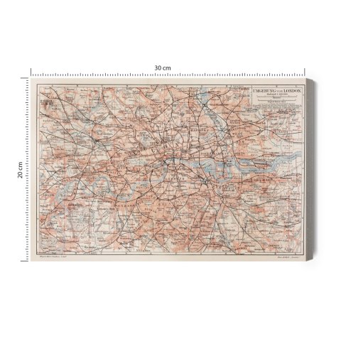 Obraz Na Płótnie Mapa Londynu I Okolic Obraz Na Płótnie Mapa Londynu I Okolic