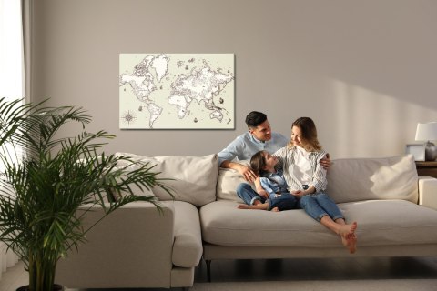 Obraz Na Płótnie Mapa Starego Świata Obraz Na Płótnie Mapa Starego Świata
