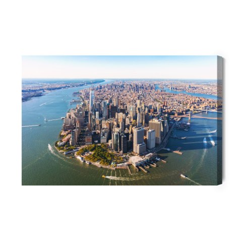 Obraz Na Płótnie Widok Z Lotu Ptaka Na Manhattan Obraz Na Płótnie Widok Z Lotu Ptaka Na Manhattan