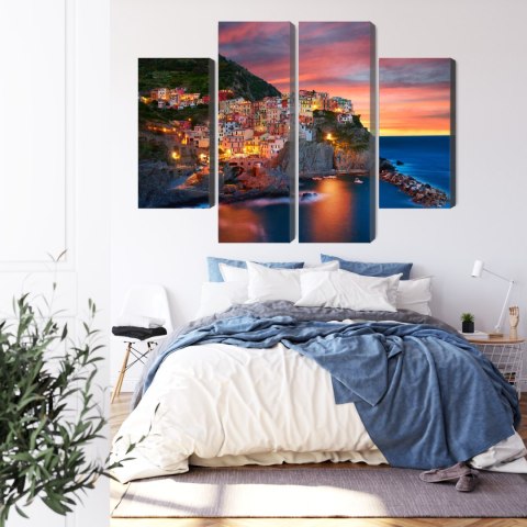 Obraz Wieloczęściowy Miasto Manarola We Włoszech Obraz Wieloczęściowy Miasto Manarola We Włoszech