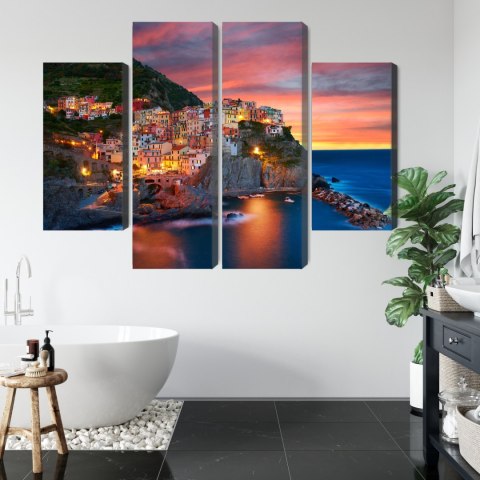 Obraz Wieloczęściowy Miasto Manarola We Włoszech Obraz Wieloczęściowy Miasto Manarola We Włoszech
