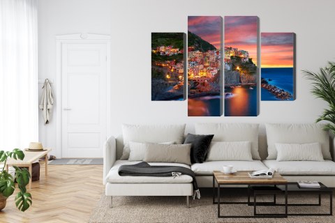 Obraz Wieloczęściowy Miasto Manarola We Włoszech Obraz Wieloczęściowy Miasto Manarola We Włoszech