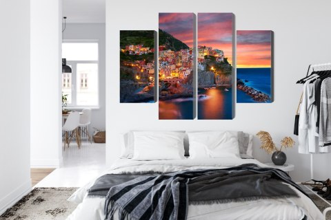 Obraz Wieloczęściowy Miasto Manarola We Włoszech Obraz Wieloczęściowy Miasto Manarola We Włoszech