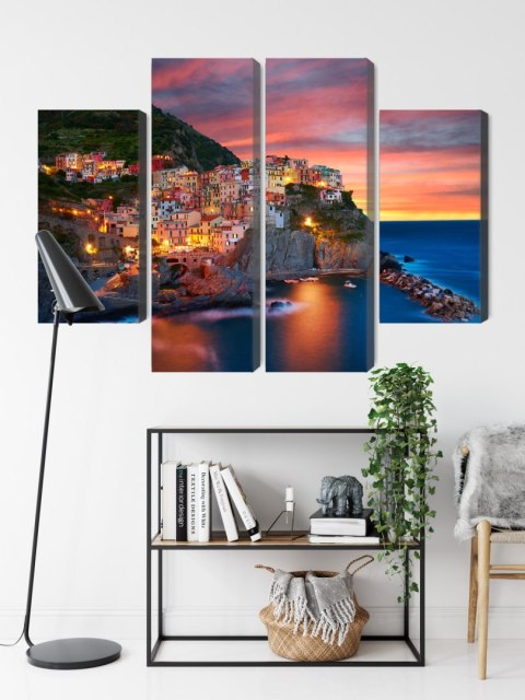 Obraz Wieloczęściowy Miasto Manarola We Włoszech Obraz Wieloczęściowy Miasto Manarola We Włoszech