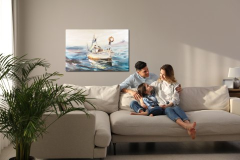 Obraz Na Płótnie Morze Statek I Rybacy Obraz Na Płótnie Morze Statek I Rybacy