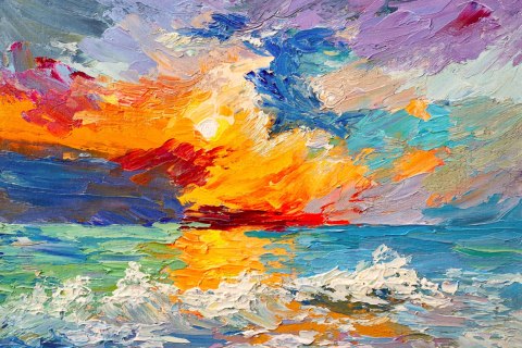 Obraz Na Płótnie Morze W Stylu Abstrakcyjnym Obraz Na Płótnie Morze W Stylu Abstrakcyjnym