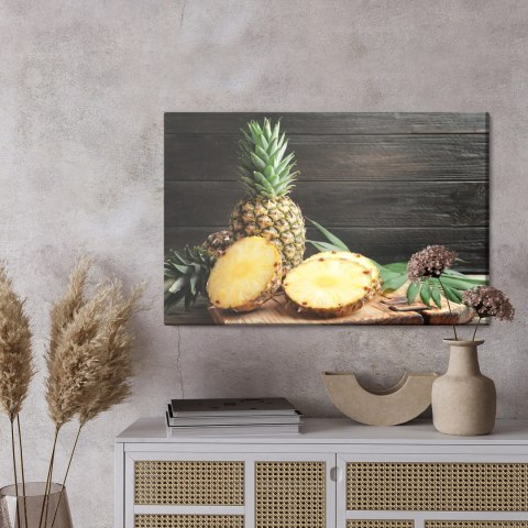 Obraz Na Płótnie Pokrojony Ananas Obraz Na Płótnie Pokrojony Ananas