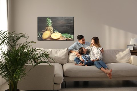 Obraz Na Płótnie Pokrojony Ananas Obraz Na Płótnie Pokrojony Ananas