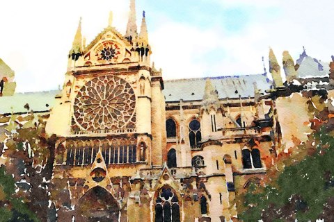 Obraz Na Płótnie Katedra Notre Dame Jak Namalowana Obraz Na Płótnie Katedra Notre Dame Jak Namalowana