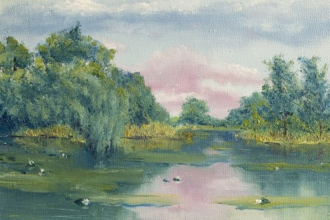 Obraz Na Płótnie Las Nad Wodą Obraz Na Płótnie Las Nad Wodą