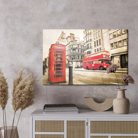 Obraz Na Płótnie Londyńska Ulica W Stylu Vintage Obraz Na Płótnie Londyńska Ulica W Stylu Vintage