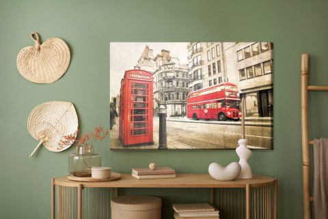 Obraz Na Płótnie Londyńska Ulica W Stylu Vintage Obraz Na Płótnie Londyńska Ulica W Stylu Vintage