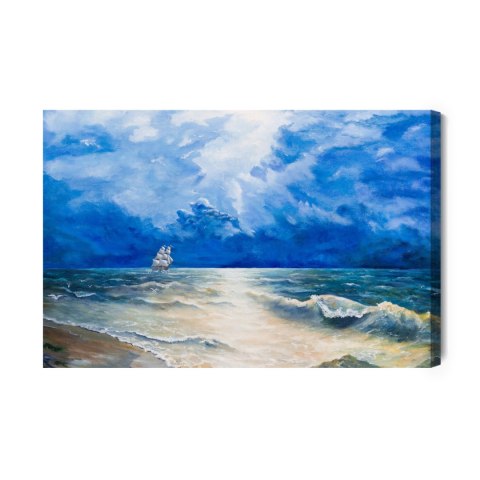 Obraz Na Płótnie Ciemne Chmury Nad Morzem Obraz Na Płótnie Ciemne Chmury Nad Morzem