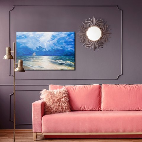 Obraz Na Płótnie Ciemne Chmury Nad Morzem Obraz Na Płótnie Ciemne Chmury Nad Morzem