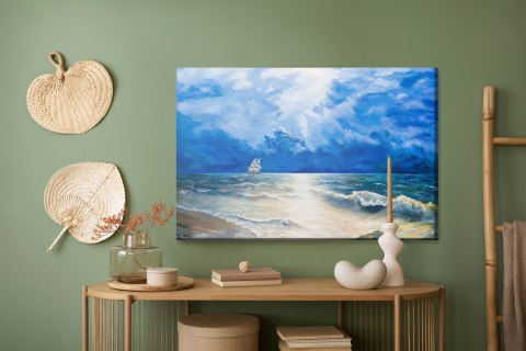 Obraz Na Płótnie Ciemne Chmury Nad Morzem Obraz Na Płótnie Ciemne Chmury Nad Morzem