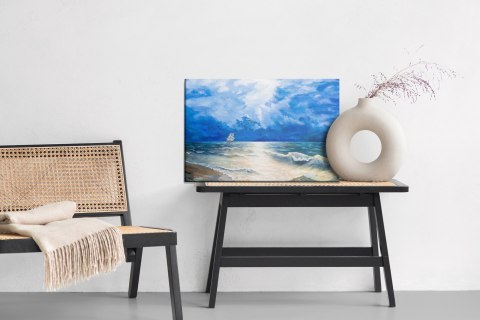 Obraz Na Płótnie Ciemne Chmury Nad Morzem Obraz Na Płótnie Ciemne Chmury Nad Morzem