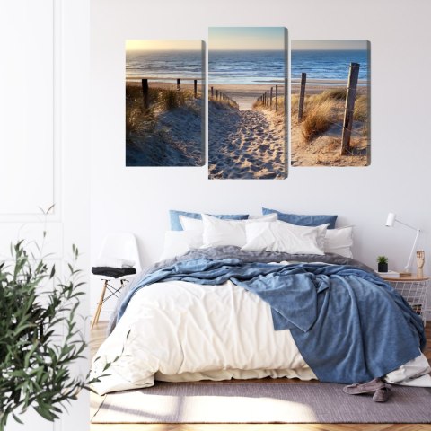 Obraz Wieloczęściowy Plaża Nad Morzem Północnym 3D Obraz Wieloczęściowy Plaża Nad Morzem Północnym 3D