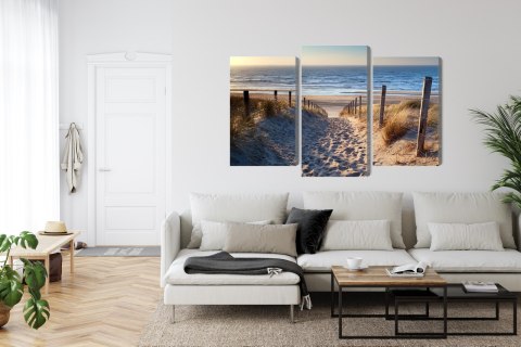 Obraz Wieloczęściowy Plaża Nad Morzem Północnym 3D Obraz Wieloczęściowy Plaża Nad Morzem Północnym 3D