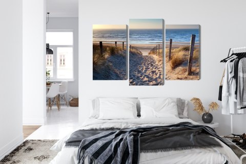 Obraz Wieloczęściowy Plaża Nad Morzem Północnym 3D Obraz Wieloczęściowy Plaża Nad Morzem Północnym 3D