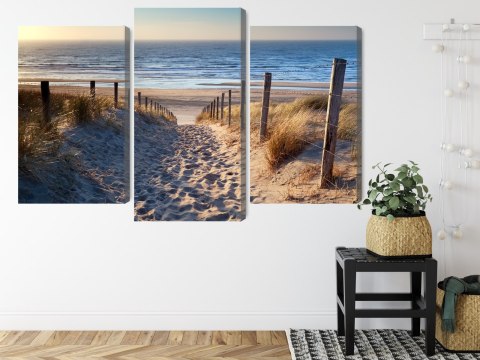 Obraz Wieloczęściowy Plaża Nad Morzem Północnym 3D Obraz Wieloczęściowy Plaża Nad Morzem Północnym 3D