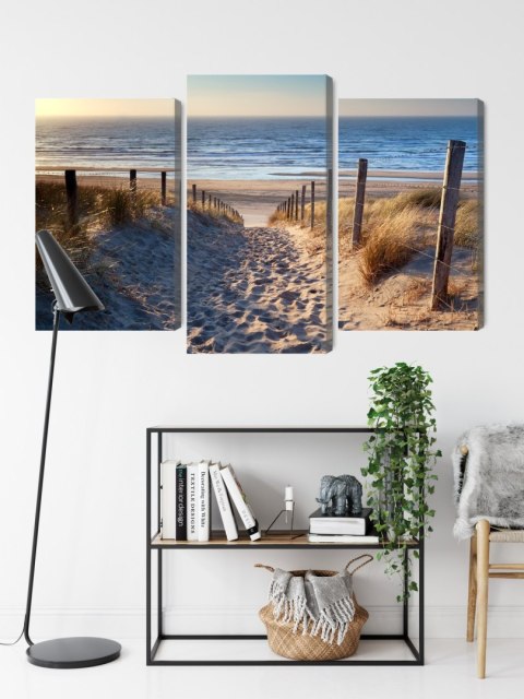 Obraz Wieloczęściowy Plaża Nad Morzem Północnym 3D Obraz Wieloczęściowy Plaża Nad Morzem Północnym 3D