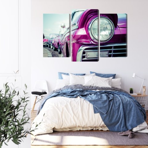 Obraz Wieloczęściowy Reflektor Auta W Stylu Retro Na Kubie Obraz Wieloczęściowy Reflektor Auta W Stylu Retro Na Kubie