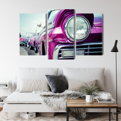 Obraz Wieloczęściowy Reflektor Auta W Stylu Retro Na Kubie Obraz Wieloczęściowy Reflektor Auta W Stylu Retro Na Kubie